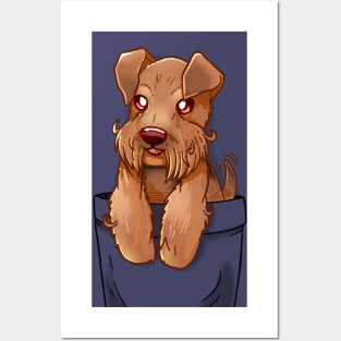 Pocket Cute Welsh Terrier dog Posters and Art